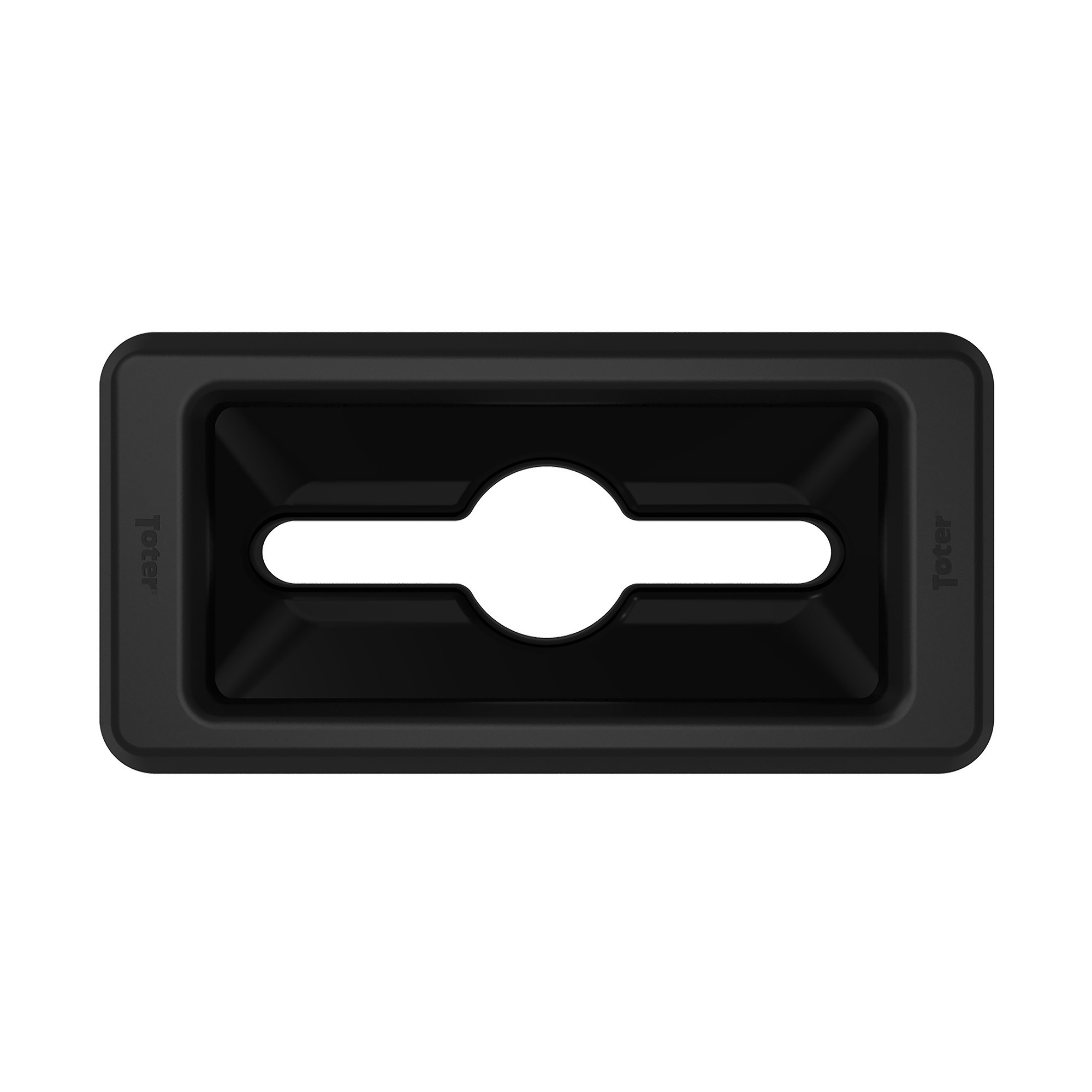 TOTER Trash Can Lid with Can and Document Cutout - 23 Gal. Capacity, Molded Plastic, Black, Model# SL000-3